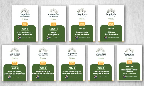 Materiais de Apoio (apostilas) do curso online de cultivo de orquídeas Orquídeas Sem Complicação.