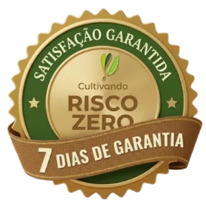Selo de garantia do curso online da escola Cultivando.